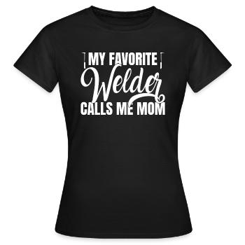Welder outfit for welders - Women's T-Shirt - black - Front - AI Model Female 172 dark (172cm)