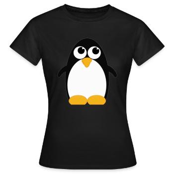 Penguin 01 - Women's T-Shirt - black - Front - AI Model Female 172 dark (172cm)