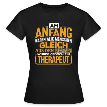 THERAPEUT - Der Beste - Frauen T-Shirt - Schwarz - Vorne - AI Model Female 172 dark (172cm)