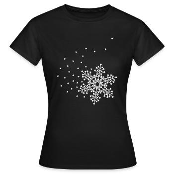 Flocon de neige coeur - T-shirt Femme - noir - Devant - AI Model Female 172 dark (172cm)
