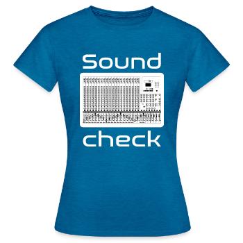 Soundcheck Mischpult - Frauen T-Shirt - Antikblaues Saphir meliert - Vorne - AI Model Female 172 dark (172cm)