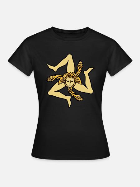 Sicile Trinacria drapeau Sicilien Sicilia - T-shirt Femme - noir