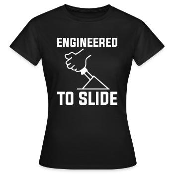 DRIFTING ENGINEERED TO SLIDE - Frauen T-Shirt - Schwarz - Vorne - AI Model Female 172 dark (172cm)