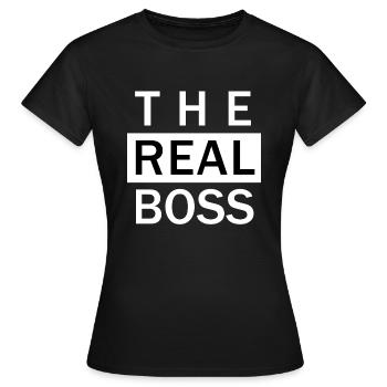 The Real Boss Girl - partner look design! BO55 - Women's T-Shirt - black - Front - AI Model Female 172 dark (172cm)