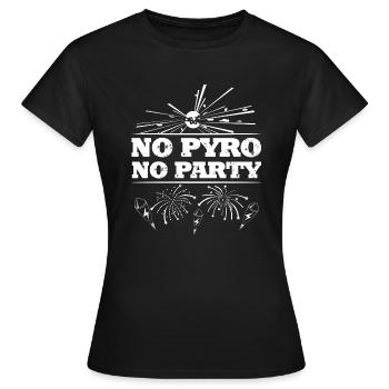 No Pyro No Party - Women's T-Shirt - black - Front - AI Model Female 172 dark (172cm)