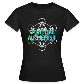 SPIRITUAL ALCHEMIST - Women's T-Shirt - black - Front - AI Model Female 172 dark (172cm)
