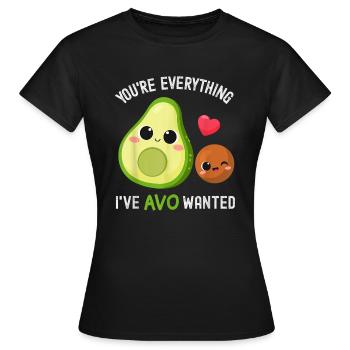 Avocado Trend 2021 - Avo Wanted - T-shirt Femme - noir - Devant - AI Model Female 172 dark (172cm)