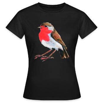 robin - Women's T-Shirt - black - Front - AI Model Female 172 dark (172cm)