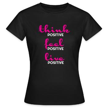 positive, citation positive, t-shirts positifs, positif - T-shirt Femme - noir - Devant - AI Model Female 172 dark (172cm)