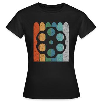 Tambour revolver - T-shirt Femme - noir - Devant - AI Model Female 172 dark (172cm)