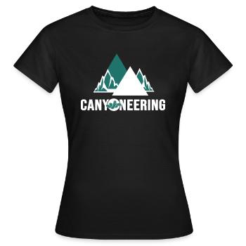 canyoning canyoning montagnes riveraction - T-shirt Femme - noir - Devant - AI Model Female 172 dark (172cm)