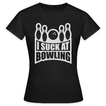 Je suis nul au bowling - T-shirt Femme - noir - Devant - AI Model Female 172 dark (172cm)