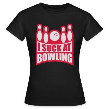 Je suis nul au bowling - T-shirt Femme - noir - Devant - AI Model Female 172 dark (172cm)