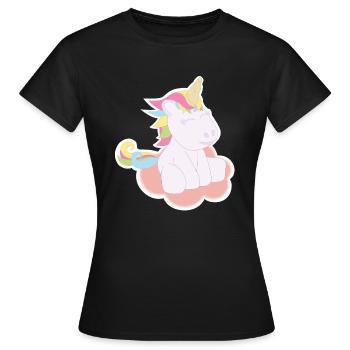 Le sticky'corn - T-shirt Femme - noir - Devant - AI Model Female 172 dark (172cm)