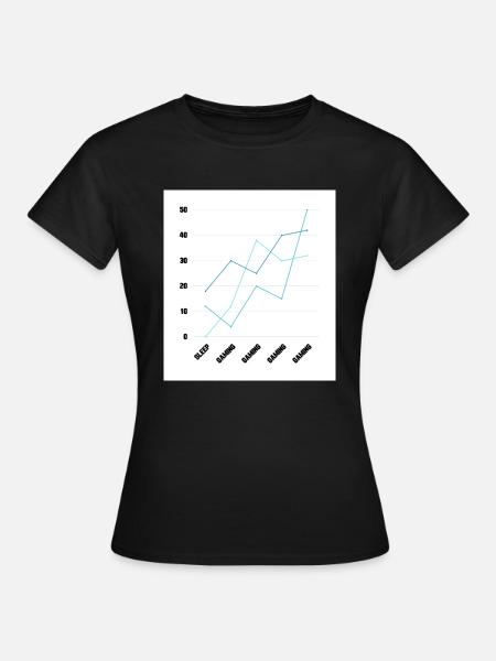 GAMING DIAGRAMM - Frauen T-Shirt - Schwarz