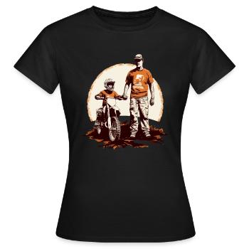 Papa-Erinnerungen - Frauen T-Shirt - Schwarz - Vorne - AI Model Female 172 dark (172cm)