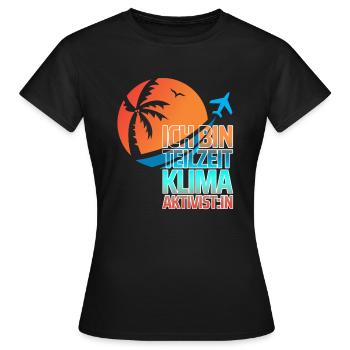 Teilzeit-Kima-Aktivist:in - Frauen T-Shirt - Schwarz - Vorne - AI Model Female 172 dark (172cm)