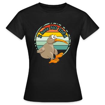 Keine Ahnung - Frauen T-Shirt - Schwarz - Vorne - AI Model Female 172 dark (172cm)