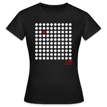 BE different - Frauen T-Shirt - Schwarz - Vorne - AI Model Female 172 dark (172cm)