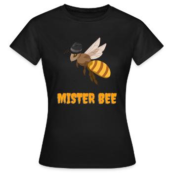 Mister Bee - Frauen T-Shirt - Schwarz - Vorne - AI Model Female 172 dark (172cm)
