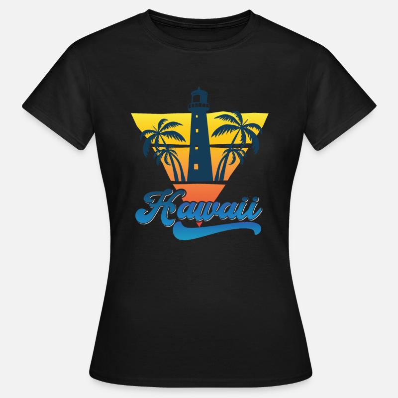 Hawaii Lighthouse Beach Design - Women's T-Shirt - black