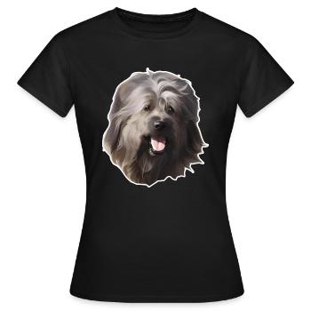 Katalanischer Hirte Gos D'Atura - Frauen T-Shirt - Schwarz - Vorne - AI Model Female 172 dark (172cm)