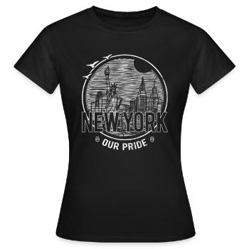 New York Series: Our Pride - grey print - Women's T-Shirt - black - Front - AI Model Female 172 dark (172cm)