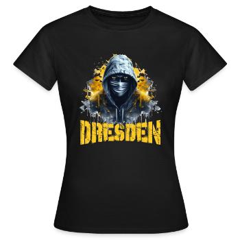 Dresden Ultras Football Design for Proud Dresdeners - Women's T-Shirt - black - Front - AI Model Female 172 dark (172cm)