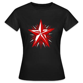 Etoile Rouge, Communisme, Marxisme - T-shirt Femme - noir - Devant - AI Model Female 172 dark (172cm)