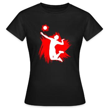Handball - T-shirt Femme - noir - Devant - AI Model Female 172 dark (172cm)