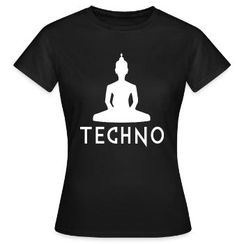 citation de musique techno - T-shirt Femme - noir - Devant - AI Model Female 172 dark (172cm)
