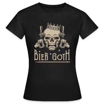 Goth - Bier Goth - Frauen T-Shirt - Schwarz - Vorne - AI Model Female 172 dark (172cm)
