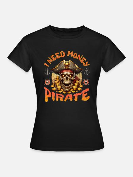 Piraten - Frauen T-Shirt - Schwarz