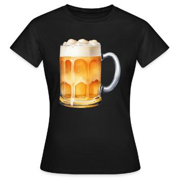 Chope à bière - T-shirt Femme - noir - Devant - AI Model Female 172 dark (172cm)