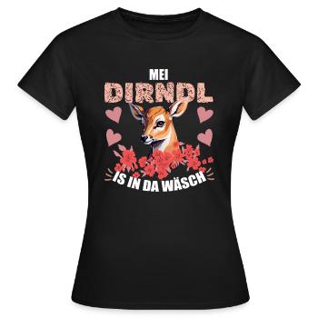 Mei Dirndl - Frauen T-Shirt - Schwarz - Vorne - AI Model Female 172 dark (172cm)