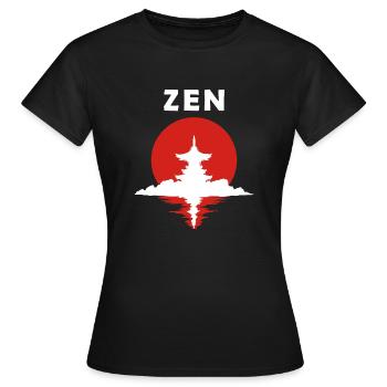 Zen - Frauen T-Shirt - Schwarz - Vorne - AI Model Female 172 dark (172cm)