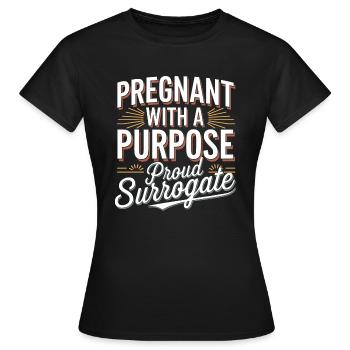 Creating a family with love - Women's T-Shirt - black - Front - AI Model Female 172 dark (172cm)
