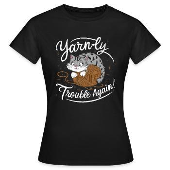 Problème de chat - T-shirt Femme - noir - Devant - AI Model Female 172 dark (172cm)