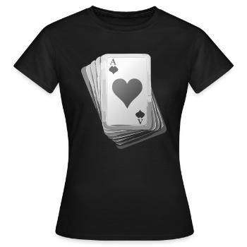 Cards black/white - Frauen T-Shirt - Schwarz - Vorne - AI Model Female 172 dark (172cm)