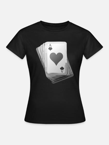 Cards black/white - Frauen T-Shirt - Schwarz