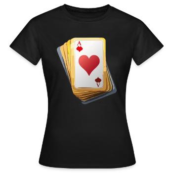 CARDS - Frauen T-Shirt - Schwarz - Vorne - AI Model Female 172 dark (172cm)