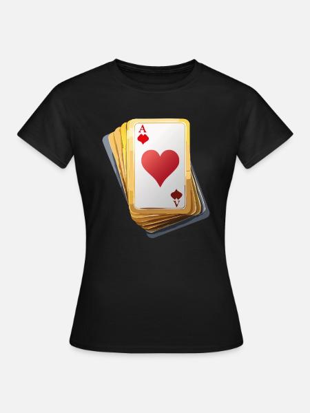 CARDS - Frauen T-Shirt - Schwarz
