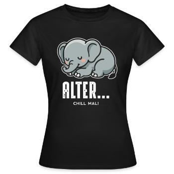 Se détendre - T-shirt Femme - noir - Devant - AI Model Female 172 dark (172cm)
