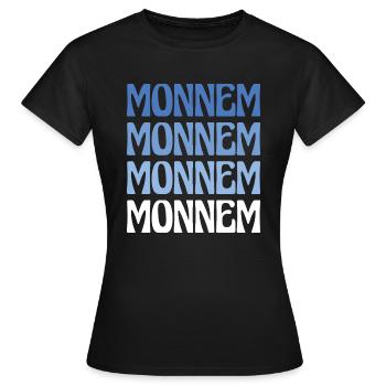 Monnem Mannheim Dialect Gift - T-shirt Femme - noir - Devant - AI Model Female 172 dark (172cm)