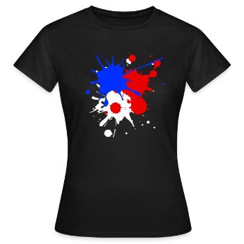 Paint splash flag flag World Championship - Women's T-Shirt - black - Front - AI Model Female 172 dark (172cm)