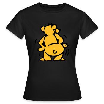 Bär - Frauen T-Shirt - Schwarz - Vorne - AI Model Female 172 dark (172cm)