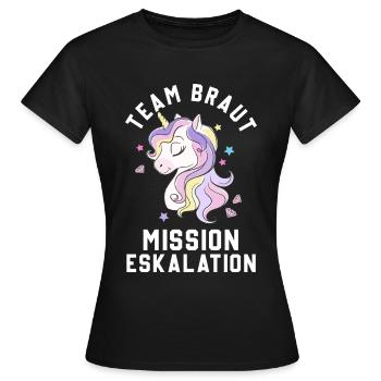 Braut Junggesellenabschied Einhorn - Frauen T-Shirt - Schwarz - Vorne - AI Model Female 172 dark (172cm)