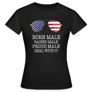 Homme né mâle élevé - T-shirt Femme - noir - Devant - AI Model Female 172 dark (172cm)