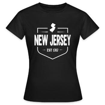 New Jersey - Frauen T-Shirt - Schwarz - Vorne - AI Model Female 172 dark (172cm)