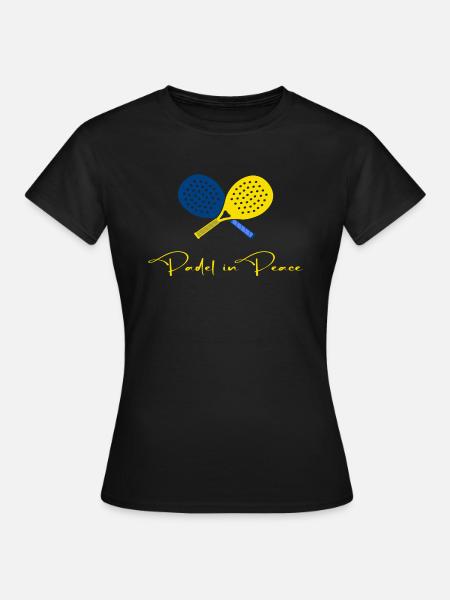 Padel tennis Padel Padel speler "padel in vrede" - Vrouwen T-shirt - zwart